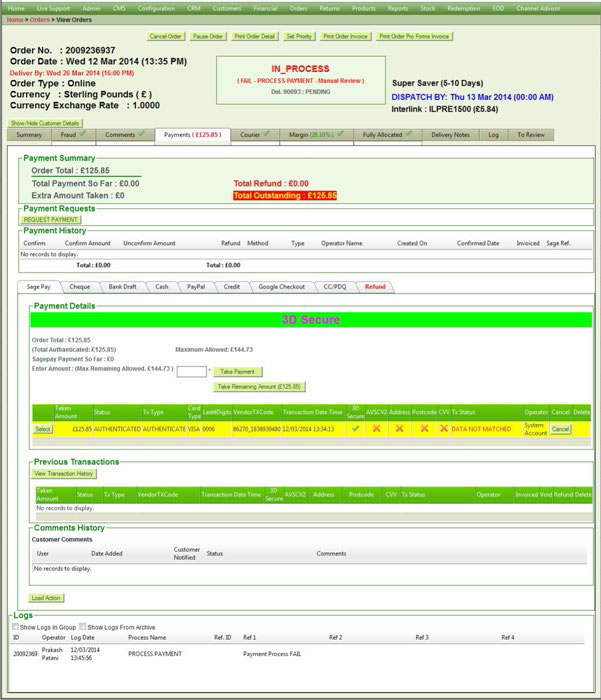 Online eCommerce Store (Sports Equipments)