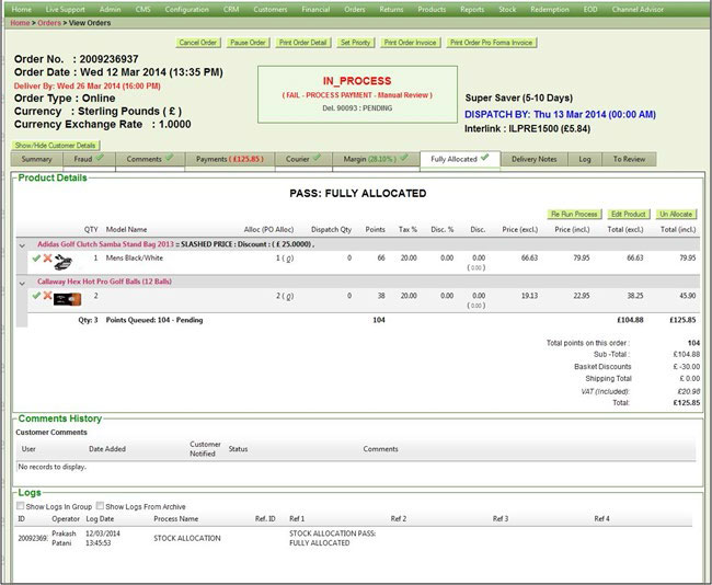 Online eCommerce Store (Sports Equipments)