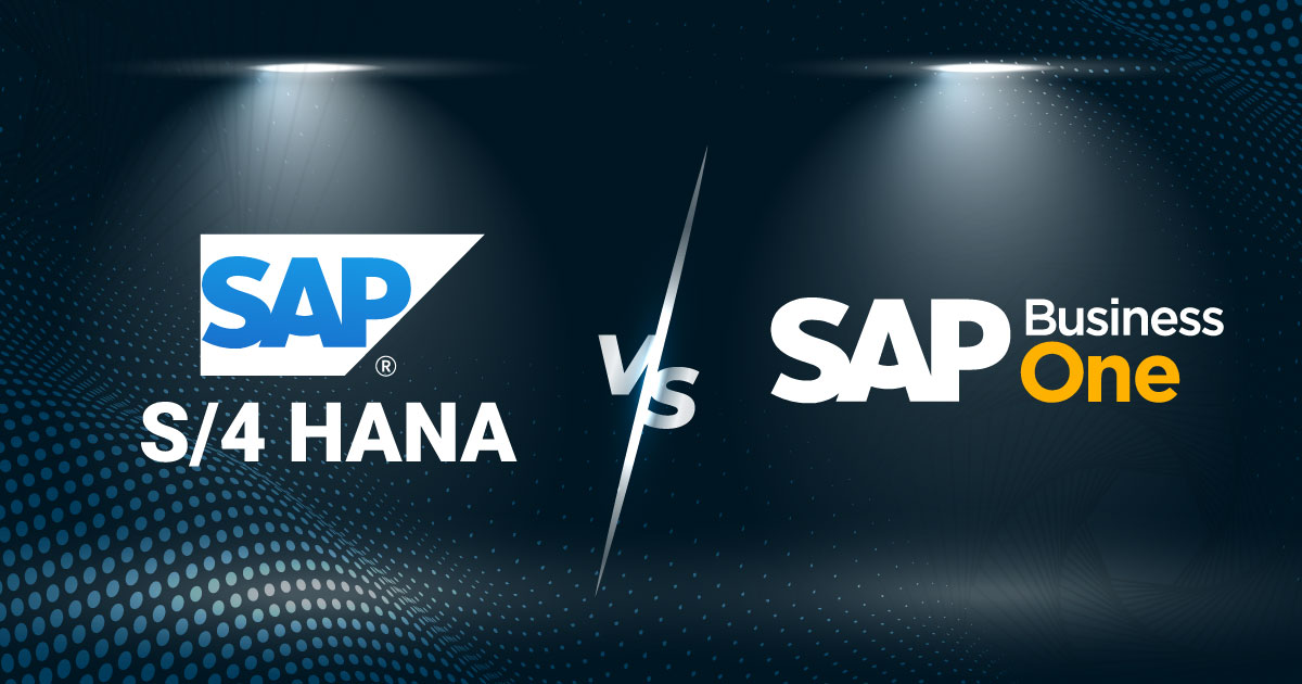 sap business one vs sap s4 hana