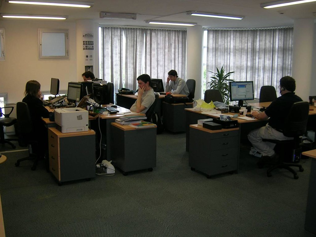 Business team collaboration and office technology